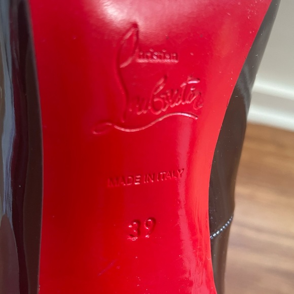 Christian Louboutin 85 mm Pumps - Patent calf leather - Black - Women Size 39 - Picture 4 of 11